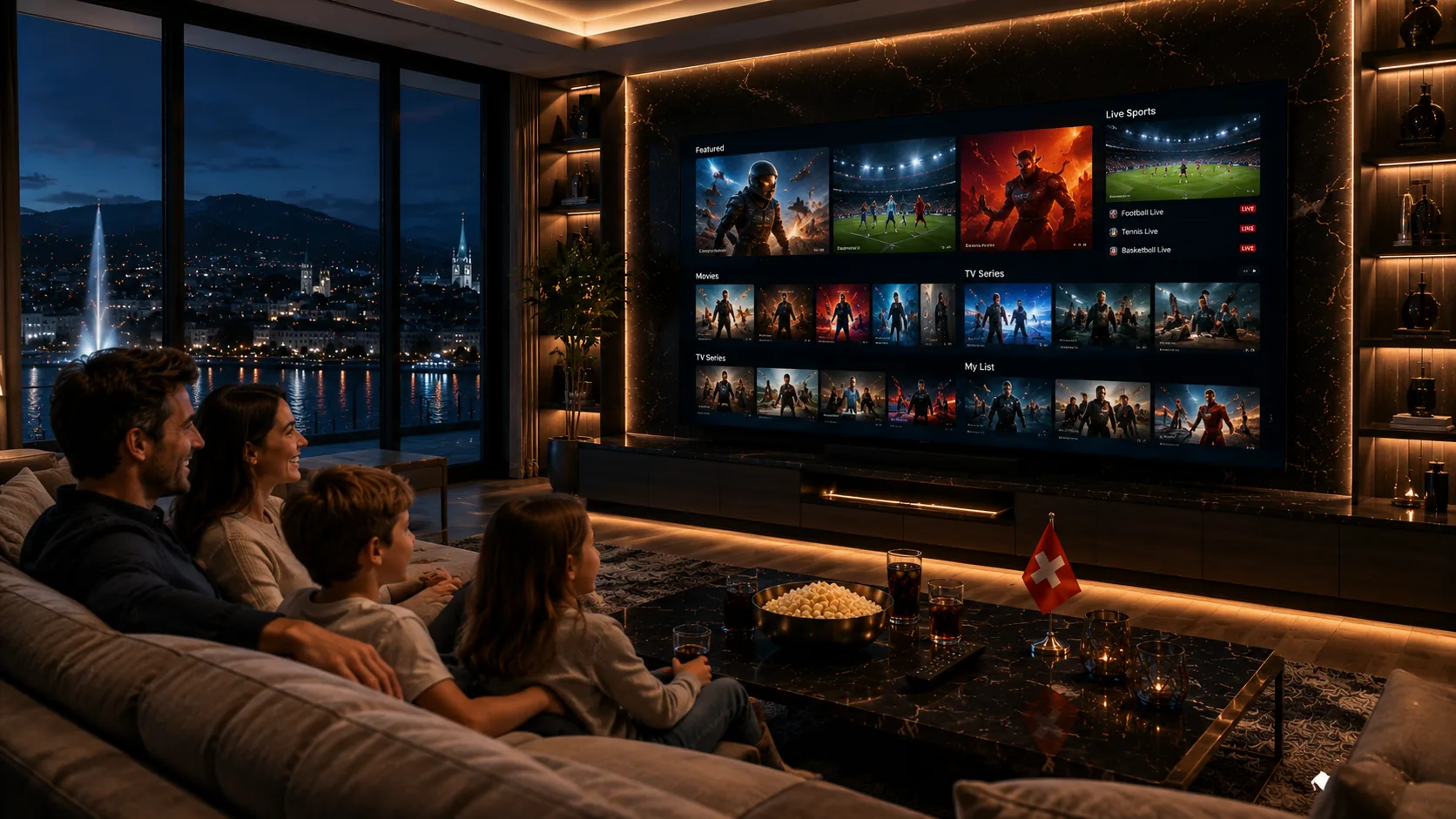 IPTV 4K Qualität auf TV, Tablet und Smartphone — LUXE TV Schweiz